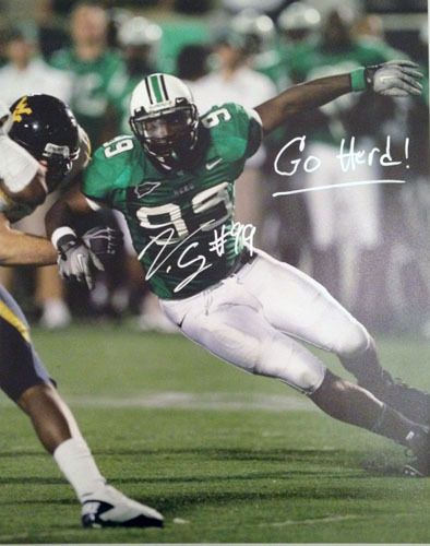 VINNY CURRY SIGNED MARSHALL THUNDERING HERD 16X20 PHOTOGRAPH NCAA