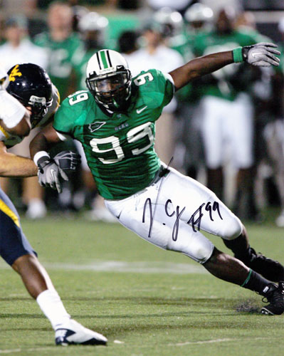 VINNY CURRY SIGNED MARSHALL THUNDERING HERD 8X10 PHOTOGRAPH