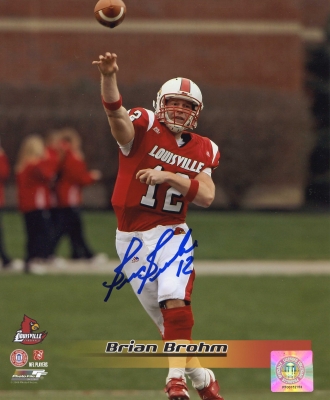 BRIAN BROHM SIGNED 8X10 RED JERSEY