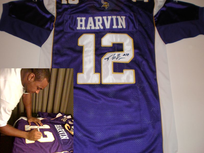 PERCY HARVIN SIGNED MINNESOTA VIKINGS JERSEY HOME