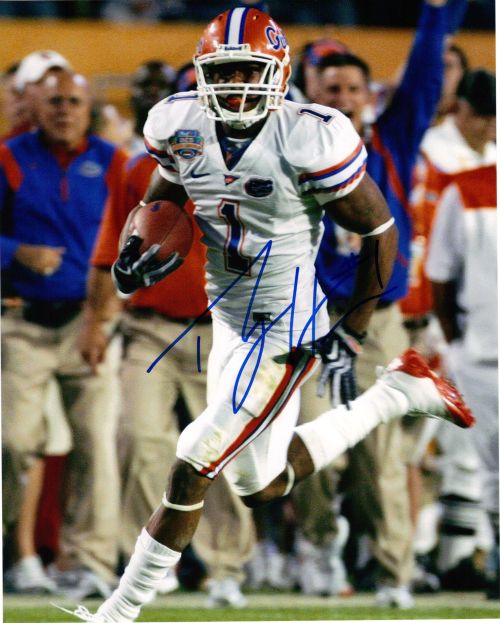 PERCY HARVIN SIGNED FLORIDA GATORS 8X10 2008