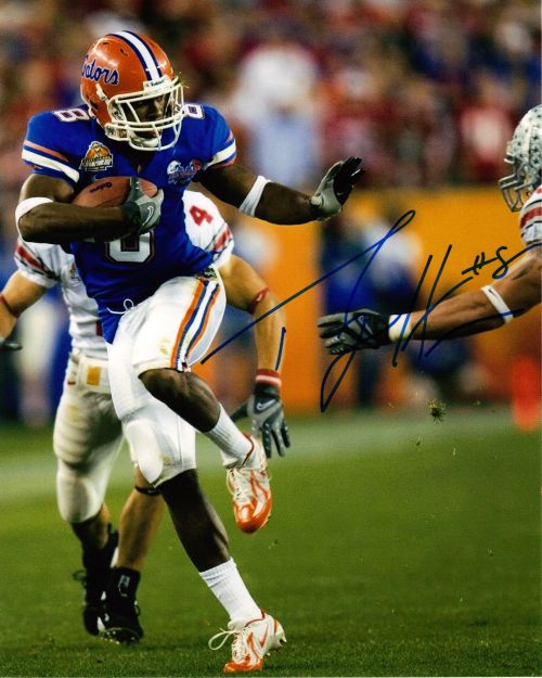 PERCY HARVIN SIGNED FLORIDA GATORS 8X10 2006