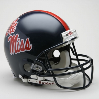 Mississippi Rebels Authentic Full Size Pro Line Riddell Unsigned Helmet
