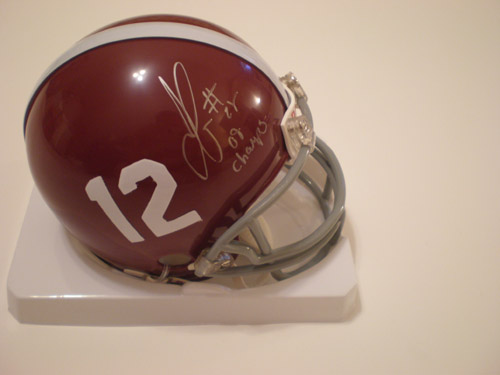 JAVIER ARENAS SIGNED ALABAMA MINI  HELMET "09 CHAMPS"