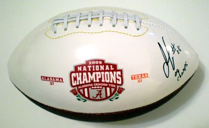 JAVIER SIGNED NATIONAL CHAMPS ALABAMA FOOTBALL