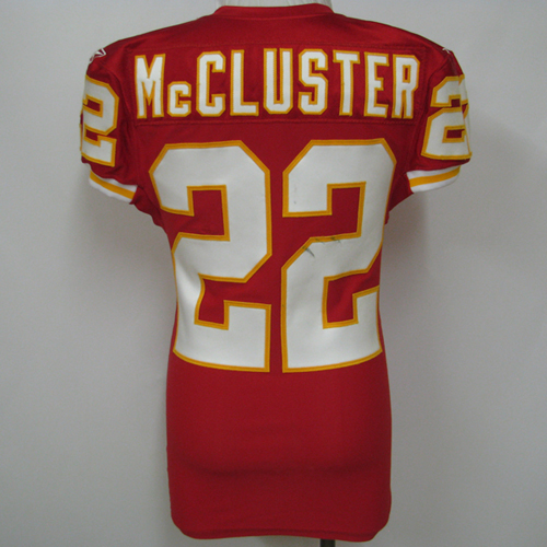 DEXTER MCCLUSTER KANSAS CITY CHIEFS GAME USED JERSEY