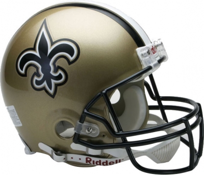 New Orleans Saints Mini Replica Unsigned Riddell Helmet