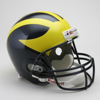 Michigan Wolverines Full Size Replica Riddell Unsigned Helmet